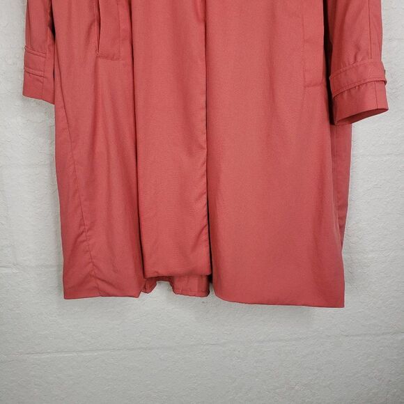 Soft Surroundings Coral Trench Coat Size Large - Picture 6 of 16